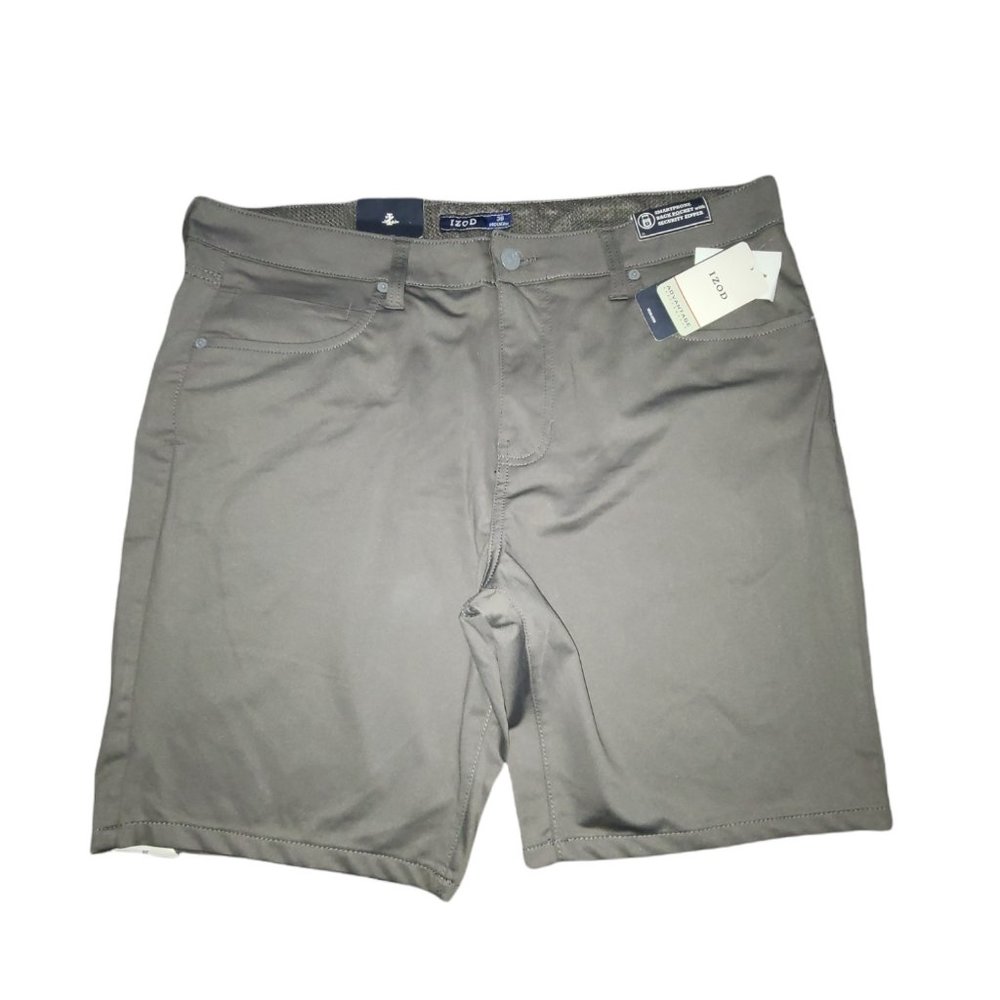 COPY - IZOD Advantage Shorts mens,color grey cloud stretch size:38 new